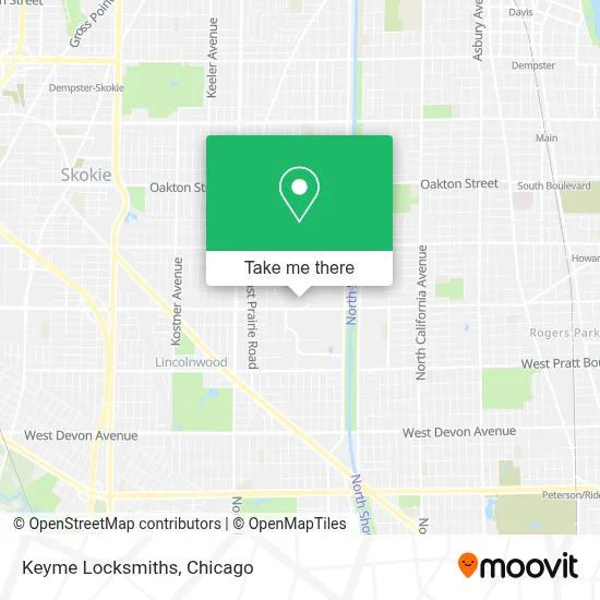 Keyme Locksmiths map