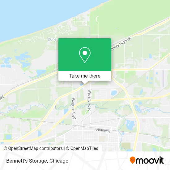 Bennett's Storage map