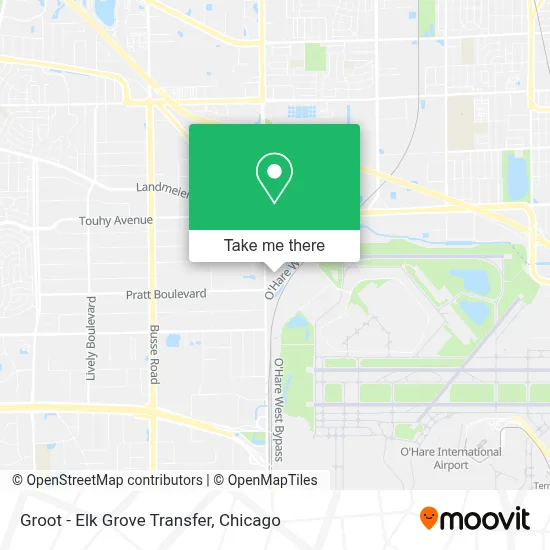 Groot - Elk Grove Transfer map