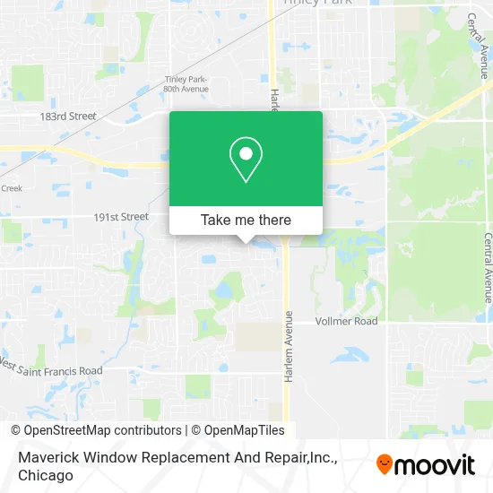 Maverick Window Replacement And Repair,Inc. map