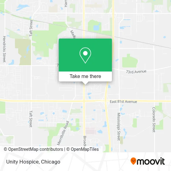 Unity Hospice map