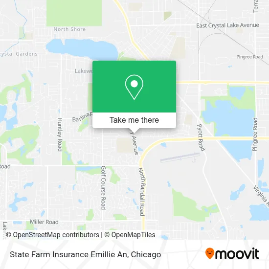 State Farm Insurance Emillie An map