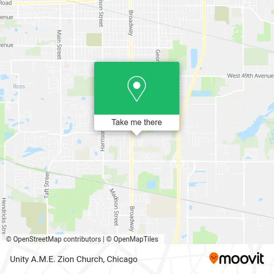 Unity A.M.E. Zion Church map