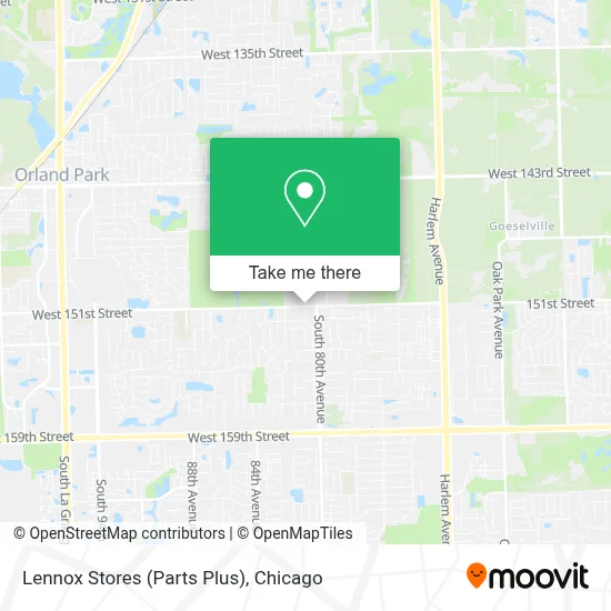 Lennox Stores (Parts Plus) map