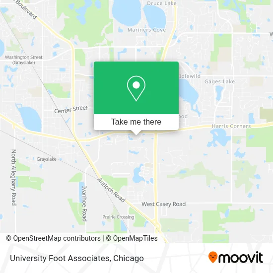 University Foot Associates map
