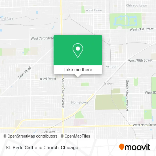 St. Bede Catholic Church map