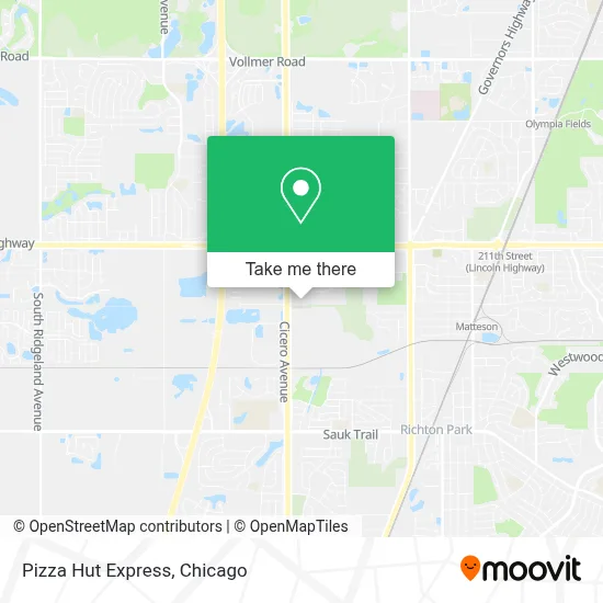 Pizza Hut Express map