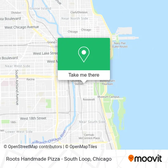 Roots Handmade Pizza - South Loop map