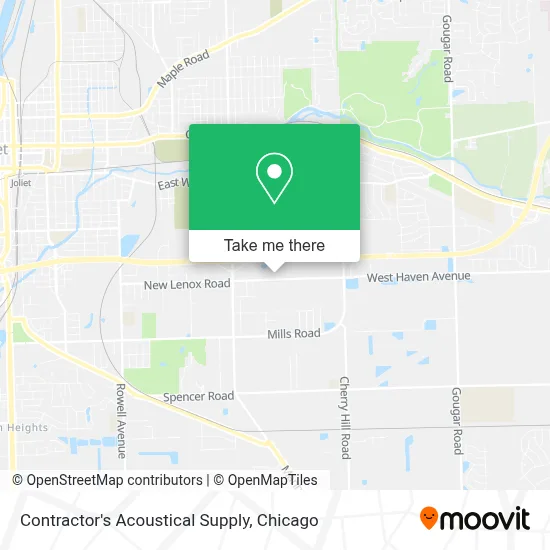 Contractor's Acoustical Supply map