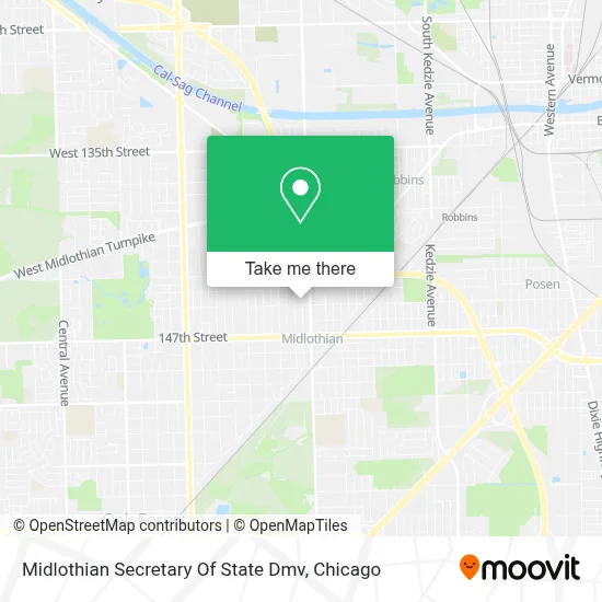 Midlothian Secretary Of State Dmv map