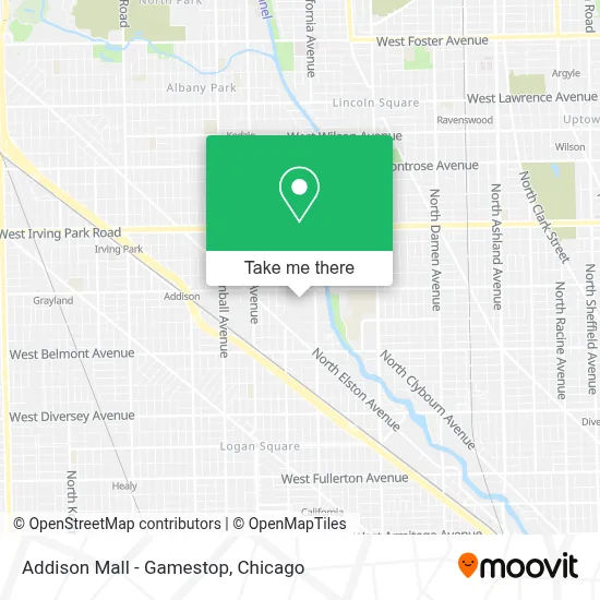 Addison Mall - Gamestop map