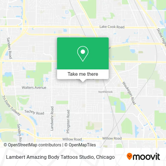 Lambert Amazing Body Tattoos Studio map