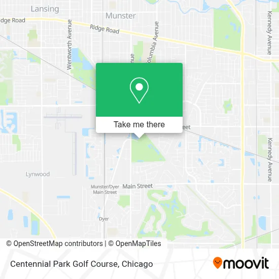 Centennial Park Golf Course map
