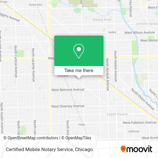 Certified Mobile Notary Service map