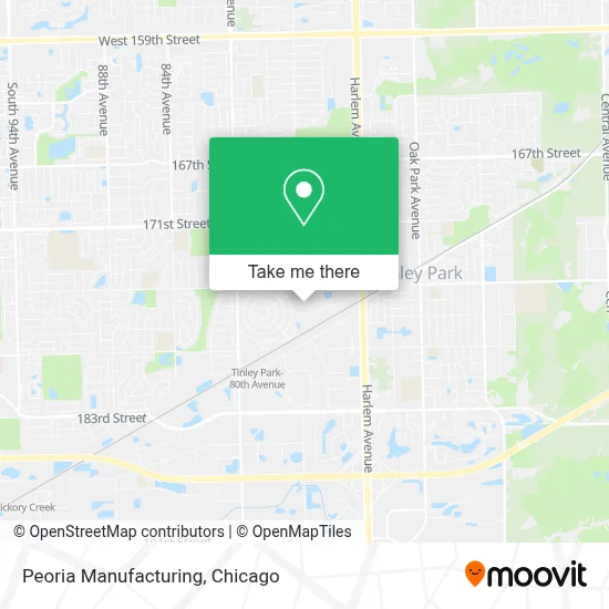 Peoria Manufacturing map