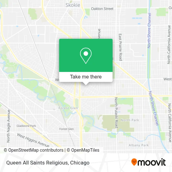 Queen All Saints Religious map