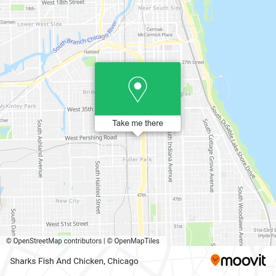 Sharks Fish And Chicken map