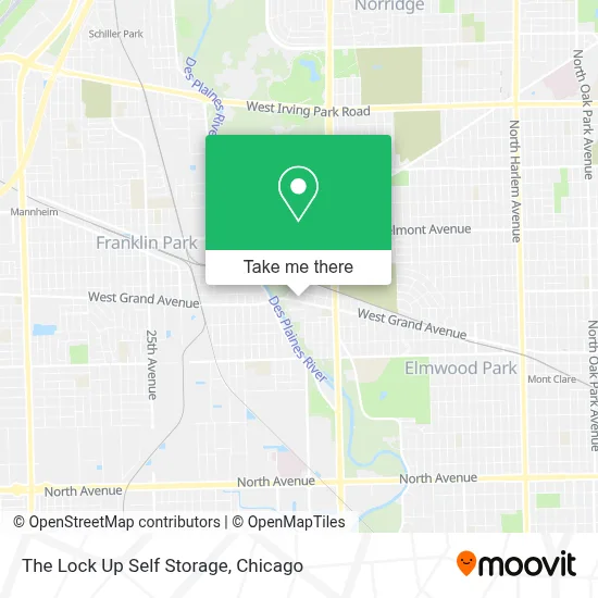 The Lock Up Self Storage map