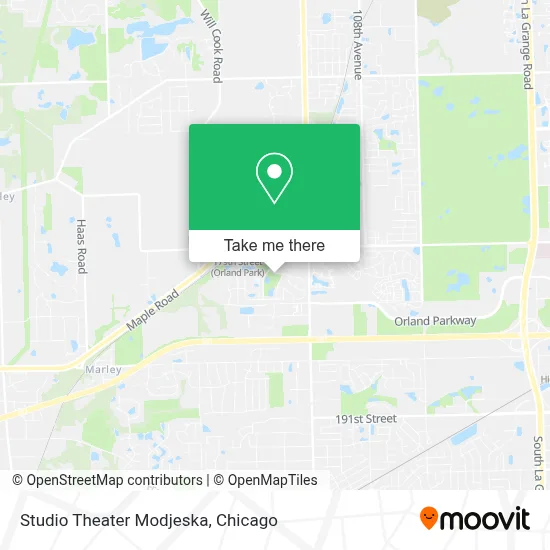 Studio Theater Modjeska map