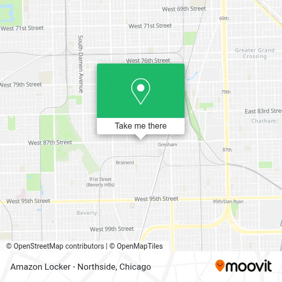 Amazon Locker - Northside map