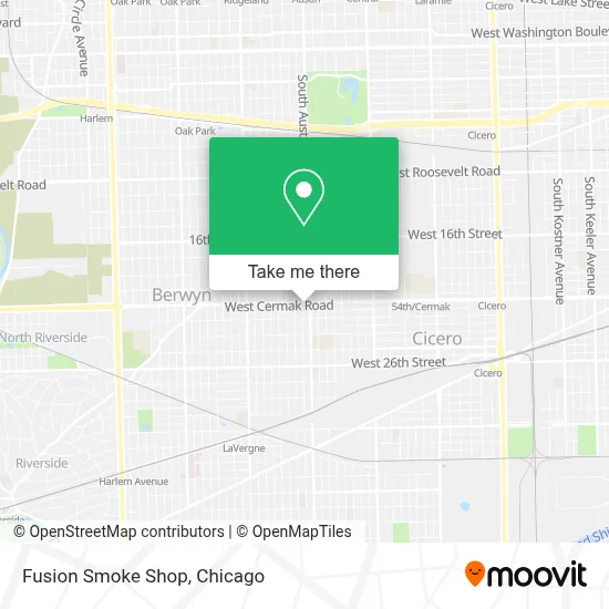 Fusion Smoke Shop map