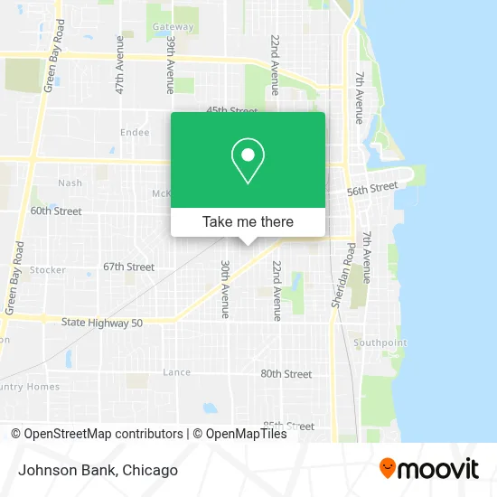 Johnson Bank map