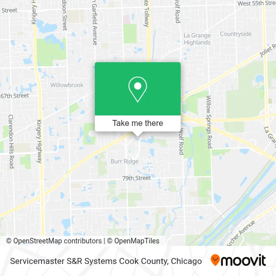 Servicemaster S&R Systems Cook County map