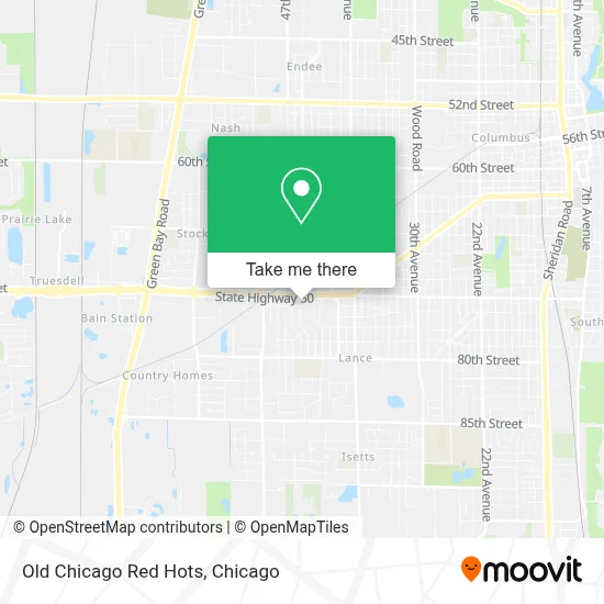 Old Chicago Red Hots map