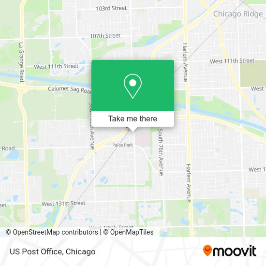 Us Post Office map