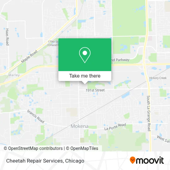 Cheetah Repair Services map