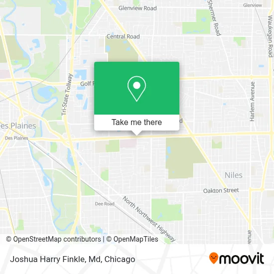 Joshua Harry Finkle, Md map