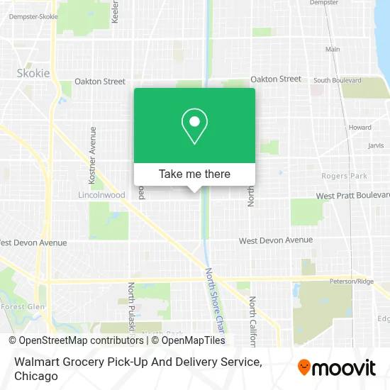 Walmart Grocery Pick-Up And Delivery Service map