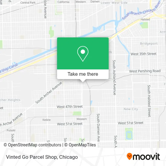 Vinted Go Parcel Shop map