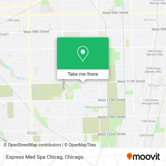 Express Med Spa Chicag map