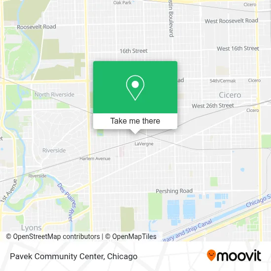 Pavek Community Center map