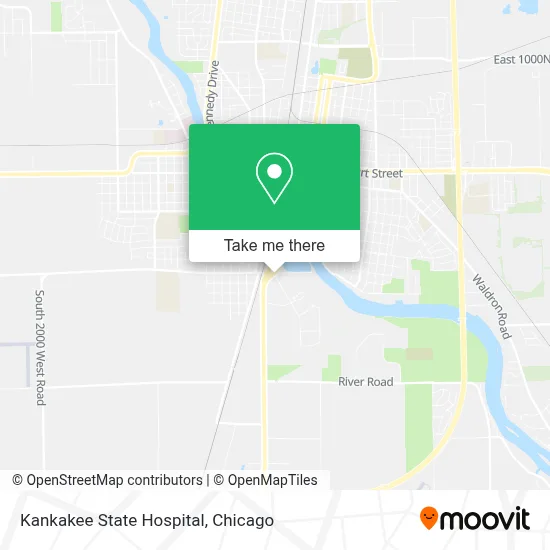 Kankakee State Hospital map