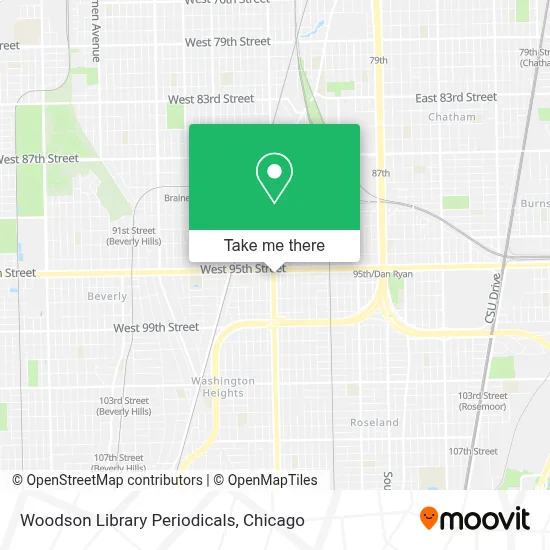 Woodson Library Periodicals map