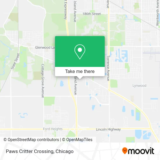 Paws Critter Crossing map