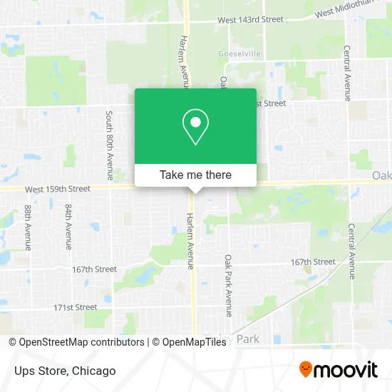 Ups Store map
