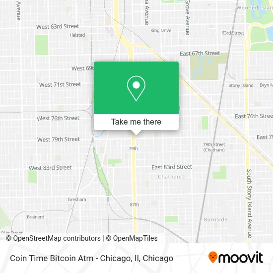 Coin Time Bitcoin Atm - Chicago, Il map