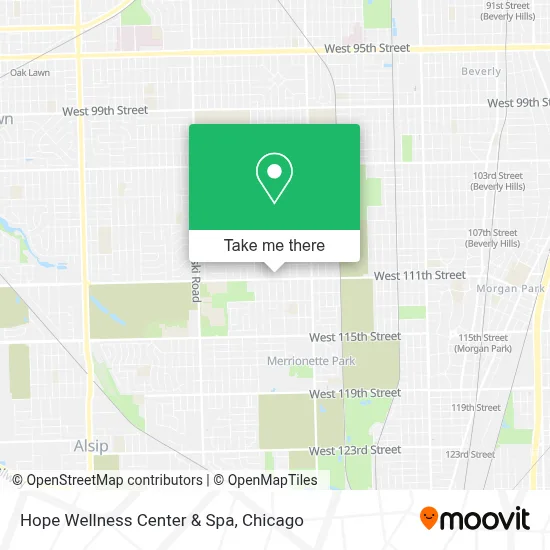 Hope Wellness Center & Spa map