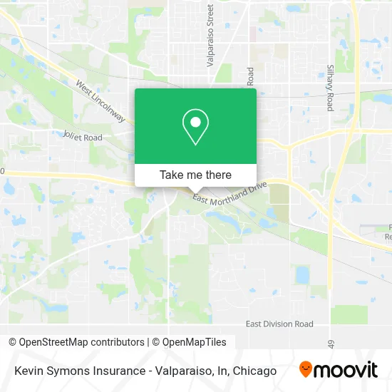 Kevin Symons Insurance - Valparaiso, In map