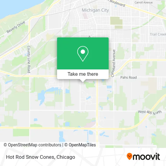 Hot Rod Snow Cones map