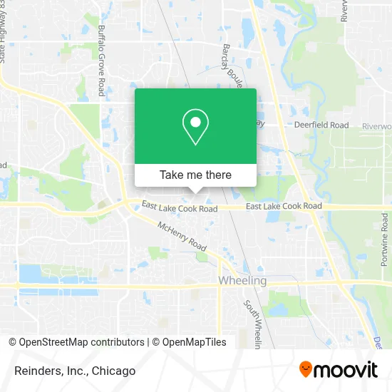 Reinders, Inc. map