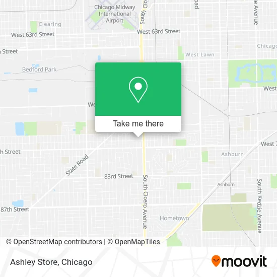 Ashley Store map