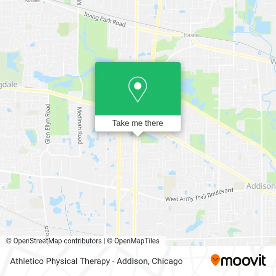 Athletico Physical Therapy - Addison map