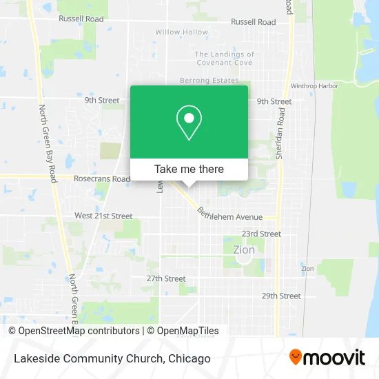 Lakeside Community Church map