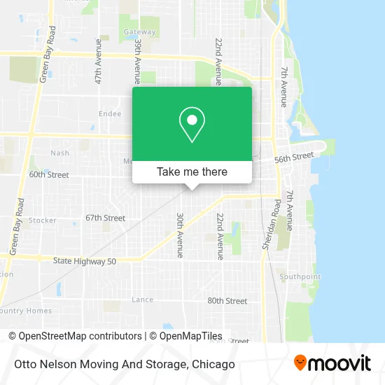 Otto Nelson Moving And Storage map