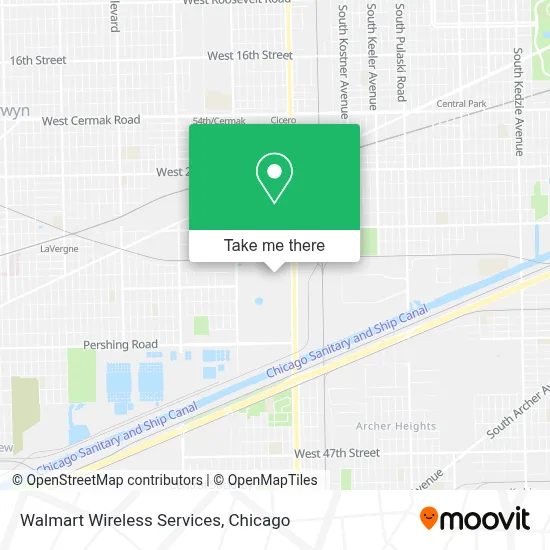 Walmart Wireless Services map