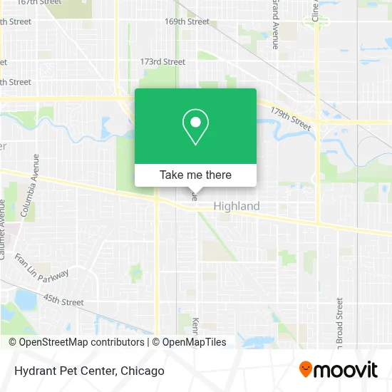 Hydrant Pet Center map